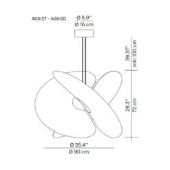 Luceplan Levante LED-Hängeleuchte Weiß Ø90cm 54W -Luceplan 10010386 4