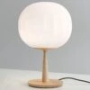 Luceplan Tischlampe Lita Eschenholzfuß Höhe 46 Cm