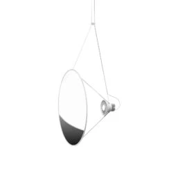 Luceplan Amisol LED-Pendelleuchte Ø 75cm Silber