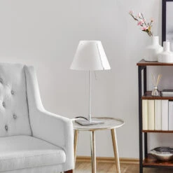 Luceplan Costanzina LED-Tischleuchte Alu Weiß -Luceplan 6030341 2