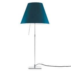 Luceplan Costanza Tischlampe D13i Aluminium/blau