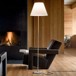 Luceplan Costanza Stehleuchte D13t, Alu/weiß