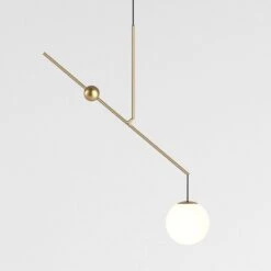 Luceplan Malamata Hängeleuchte Messing, 106 Cm